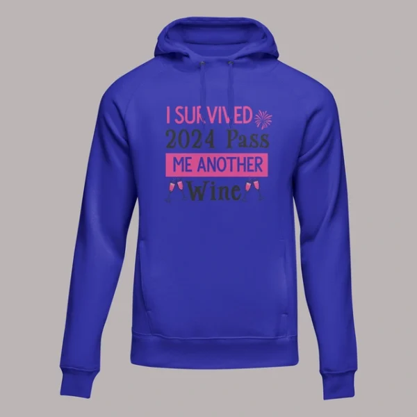 I Survived 2024 Pass Me Another Wine Hoodie - Image 2